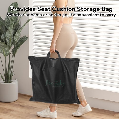 Forcanby Seat Cushions for Office Chairs - Pressure Relief Seat Cushion - Car Seat Cushions for Pressure Relief, Tailbone Pain, Sciatica & Back Pain Relief for Office Chairs (Jet Black)