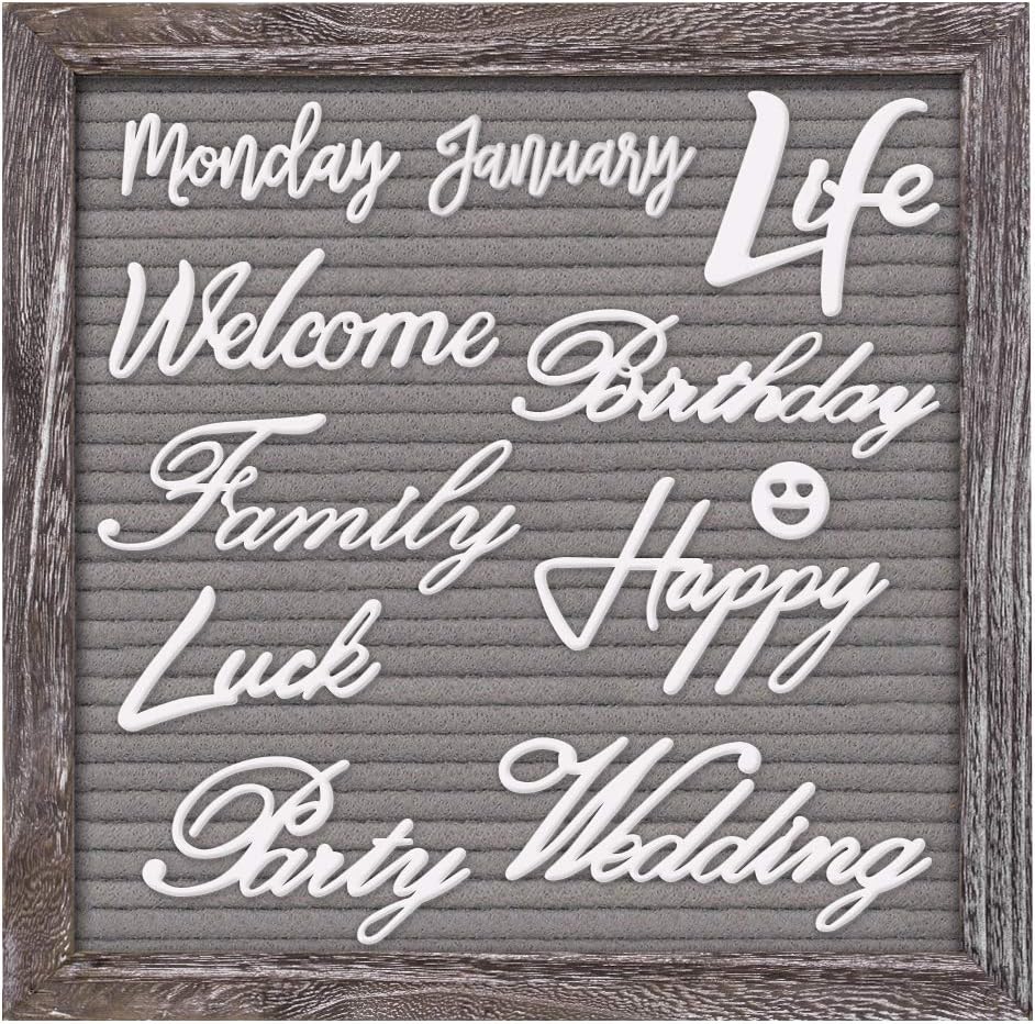 Skiennix Double-Sided Felt Letter Board - Rustic 10x10 Wood Frame with 750 Precut Letters & Numbers | Perfect for Baby Announcements & School Milestones