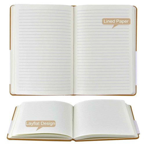 Coopay 24 Pack A5 Journal Notebooks Bulk, 160 Pages, 100GSM Thick Paper, 8.3 x 5.5 inch Hardcover Lined Leather Journals for Writing Office School Business,Bulk Notebook for Work Men Women (Brown)