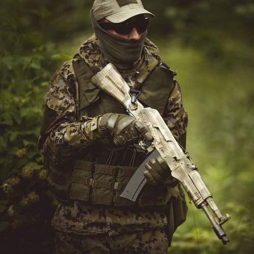 Marspark 4 Pcs Adhesive Sticker Camouflage Adhesive Spray Paint Sticky Gun Rifle Camo Stencils Camo Stickers for Paint Spray (4 CPS,Novel)