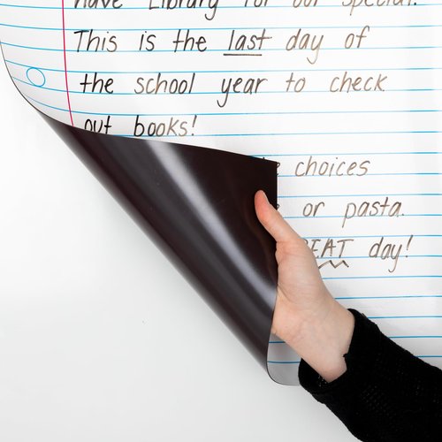 Really Good Stuff Jumbo Dry Erase Magnetic Notebook Page - 1 Sheet, 17" x 22", for Whiteboard or Fridge, Classroom Essentials & Must Have, Home, School, & Office