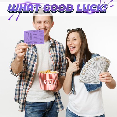 Kosiz 300 Sheets Raffle Tickets Sheets Hold This Stub Chinese Auction Basket Raffle Tickets for Silent Events Fundraiser(10 Bid,Bright Color)