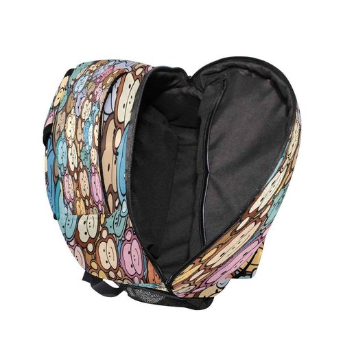 senya School Backpack Blue Brown Grey Monkey Teens Girls Boys Bookbags Travel Schoolbag