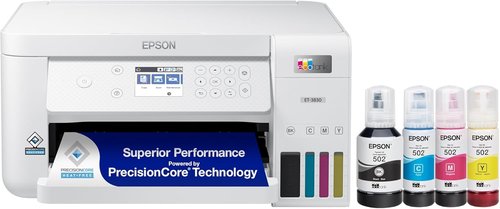 Epson EcoTank ET-3830 Wireless All-in-One Printer - Cartridge-Free, Auto 2-Sided Printing, White