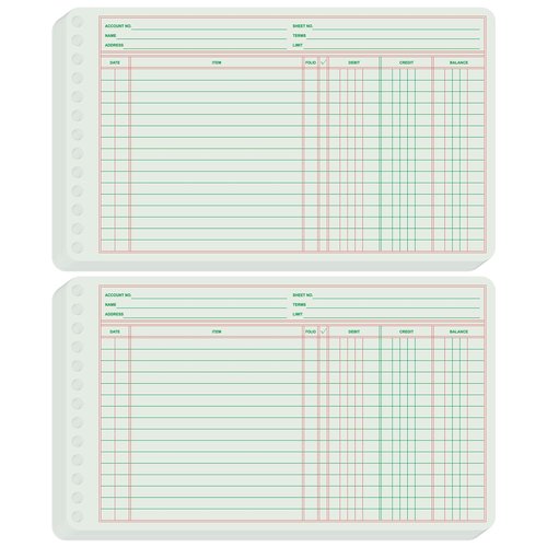 Skyygemm 200 Pcs Ledger Sheets 5" x 8.5" Extra Sheets Ledger Paper Books for Bookkeeping Columnar Pad for Business Accounts Payable Receivable with Debit Credit Balance Columns