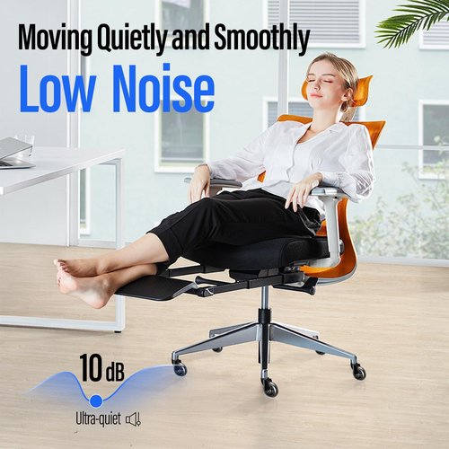 10 Pack-OfficeSpin Office Chair Wheels Replacement, Roller Blade Wheels, Office Chair Casters for Hardwood& Carpet Floors (Clear)