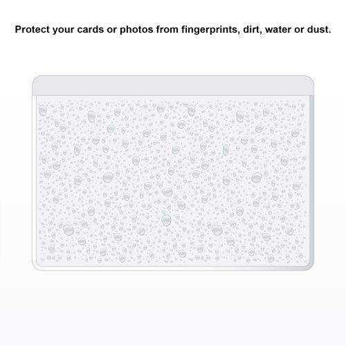 Clear Adhesive 4" x 6" Index Card Pockets with Top Open for Loading, 50 Pack, Plastic Labels Holders for Storage Bins and Library Card, Organizing and Protecting Your Index Cards or Photos