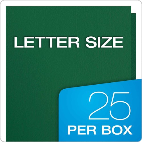 Oxford Twin-Pocket Folders, Textured Paper, Letter Size, Hunter Green, Holds 100 Sheets, Box of 25 (57556EE) (Pack of 2)
