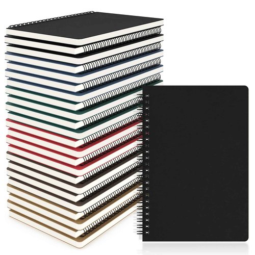 EUSOAR Spiral Journal Notebook, A5 24 Packs 5.5x8.3 120 Pages Lined Travel Writing Notebooks, Memo Notepad Sketchbook, Students College Office Business Subject Diary Ruled Book Journal-6 Colors