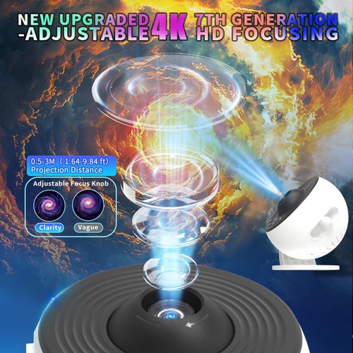 FLEVO Galaxy Projector - Realistic Starry Sky Night Light with 13 HD Discs | Bluetooth Version for Kids' Rooms