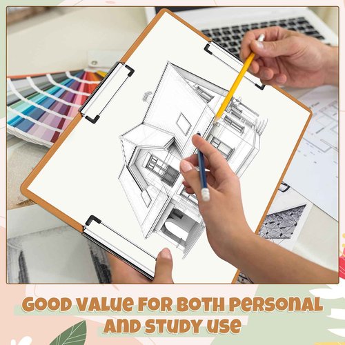 Tenceur 8 Pcs 11x17 Clipboard With Three Clips - Extra Large Horizontal Drawing Clipboard for Office, Home, Teachers Supplies