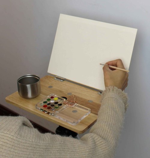 Magnetic Sketch Easel Plein air Easel Plein air watercolorist (Easel and Paint)