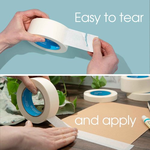SPARTAN INDUSTRIAL - 2" X 60 yd Wide Masking Tape for Painting, Labeling, and Drafting - 24 Home and Office Tape Rolls, 5.5 Mil