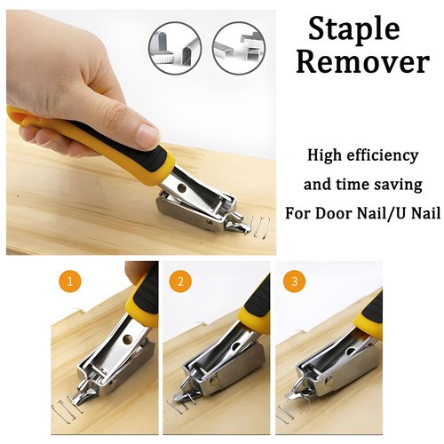 Construction and Upholstery Staple Remover Tack Puller Nail Remover Tool Set Nail Puller Plier, Staple Puller, Tack Lifter, Fastener Remover, for Furniture Floor Wall Wooden Case Car Photo Frame