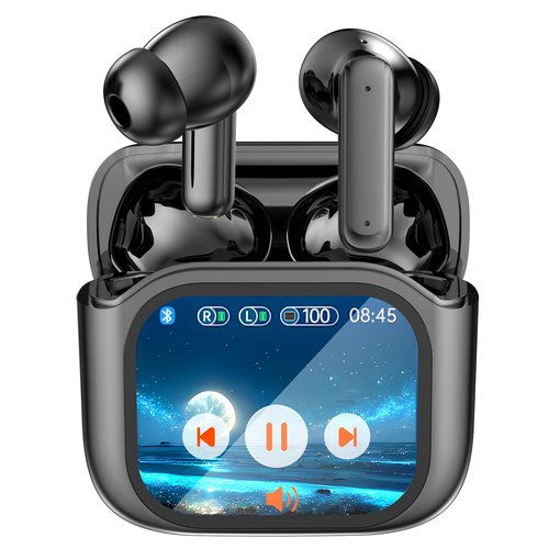 AI Language Translation Earbuds, LCD Touch Screen OWS Real-Time Translator for 144 Languages & Accents Headphones Translator Ideal for Travel Business Learning Translation Device Earphones-John Wick
