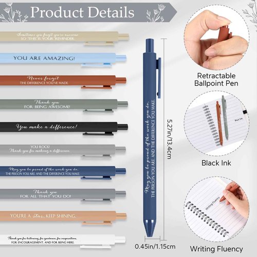 Chiisong 30 Sets Employee Appreciation Gifts Case Management Week Gifts Thank You Spiral Notebook with Sticky Notes Pen Bulk Vet Tech Week Journal for Coworker Teacher Nurse Customer (Bright Color)