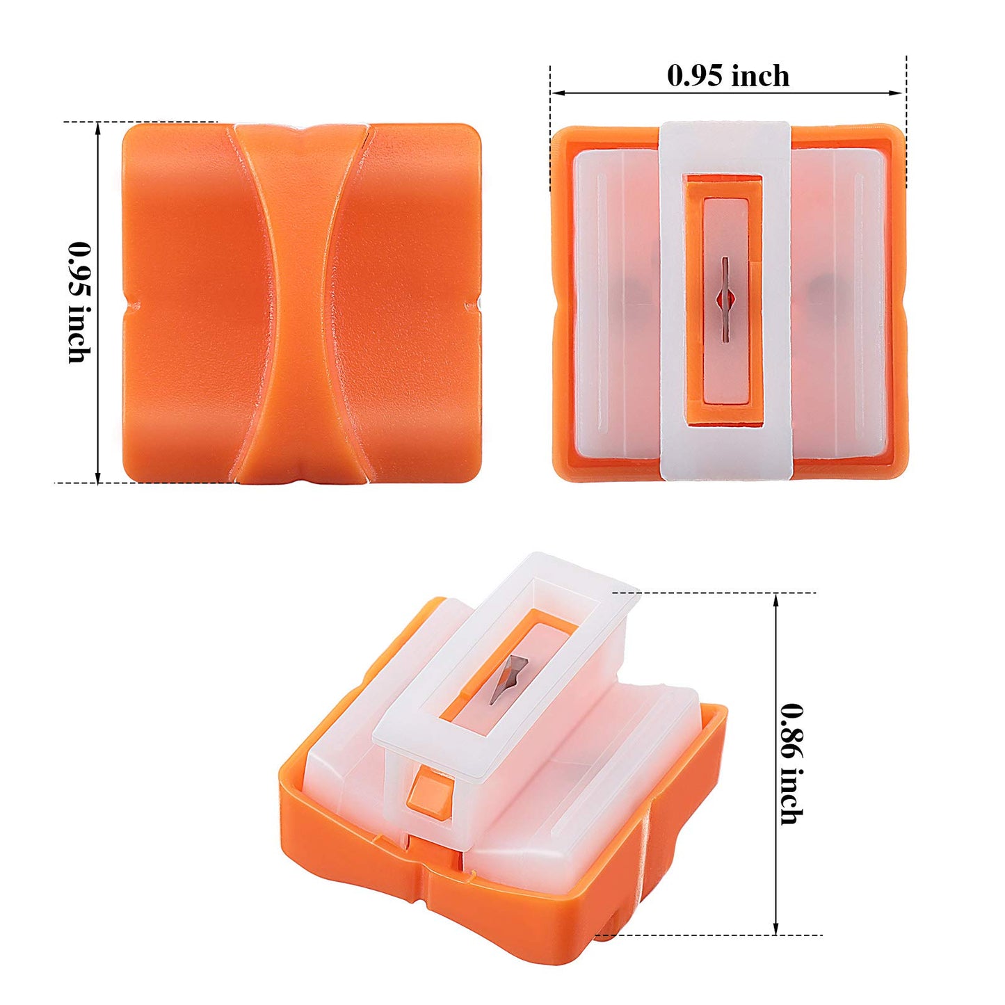 Mudder 10 Pieces Paper Cutter Replacement Blade Cutting Replacement Blades Refill for A4 Black and White Paper Trimmer(Orange)