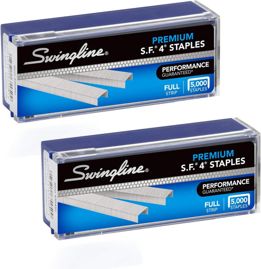 Swingline Premium S.F. 4 Staples - 1/4" Length, 5000 Count Box for Desktop Staplers | 10 Packs