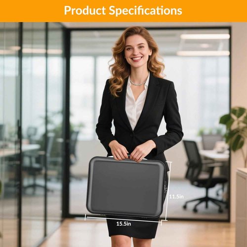 onvvippiv Hard Case Fireproof Document Box, Important File Organizer with Lock Waterproof Zipper, Portable Home Office Travel Storage Accordion Folder for Letter A4 Laptop Files
