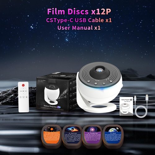 FLEVO Galaxy Projector - Realistic Starry Sky Night Light with 13 HD Discs | Bluetooth Version for Kids' Rooms