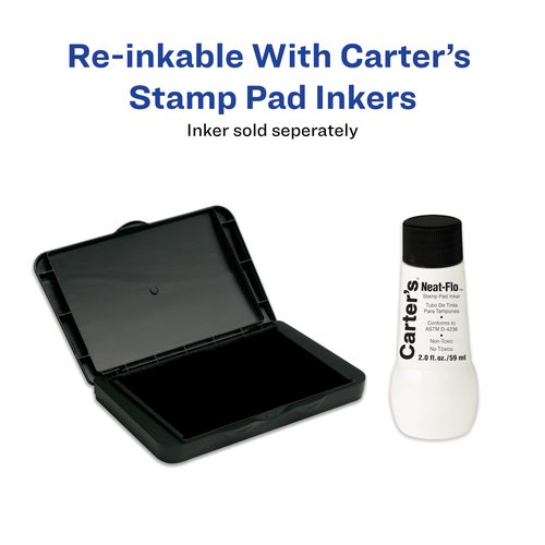 AVERY Carter's Felt Black Stamp Pad, 2.75 x 4.27 Inches, 36 Pack (21081)