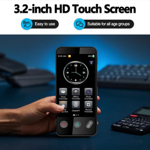 Language Translation Device, Two Way Real-Time Voice Translation, Support 138 Languages, Offline & Recording & Photo Translation, Portable Translation for Travel/Business/Study