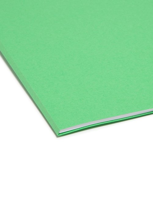 Smead File Folder, Reinforced Straight-Cut Tab, Legal Size, Green, 100 per Box (17110)