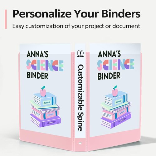 BinderX 2-Inch Extra Durable 3 Ring Binder - Customizable View Cover | Fits 450 Sheets, Blue