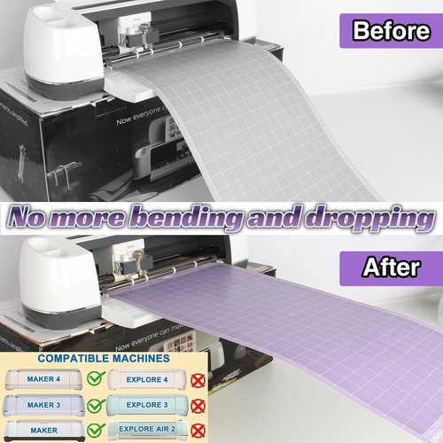 LOPASA Long Extension Tray - Compatible with Cricut Maker 4 & 3 | 12x24 Cutting Mat Holder