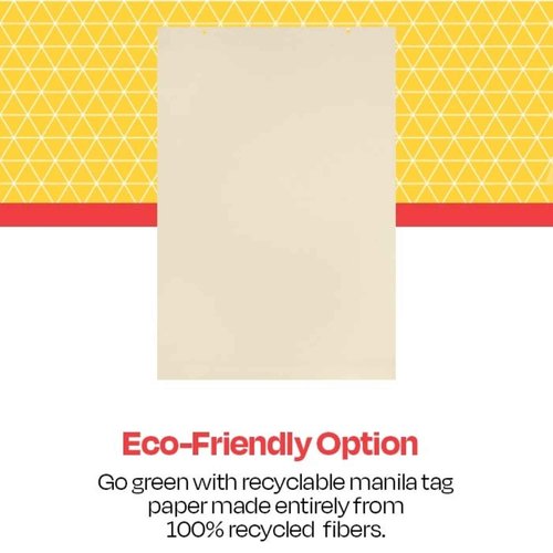 School Smart Jumbo Manila Tag Unruled Chart Paper, 36 x 24 Inches, 100 Sheets