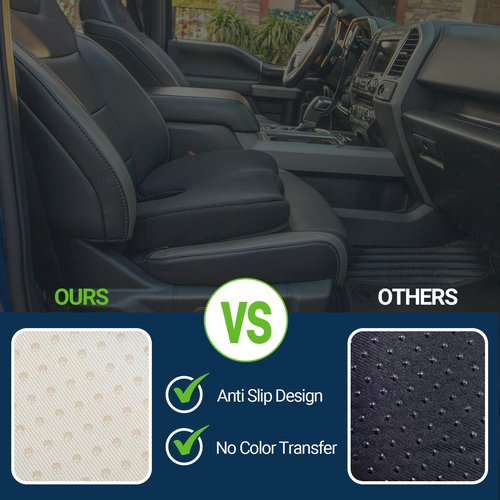 Gel Seat Cushion for Car Office - Memory Foam Pain Relief Chair Pillow Cushions - Tailbone Sciatica Coccyx Butt Lumbar Support Pad for Sitting Driving Traveling, Mesh, Black
