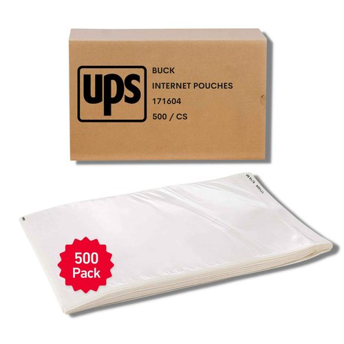 500 Pack 6.5"x10" UPS Shipping Label Sleeves – Clear Self-Adhesive Packing Slip Pouches, Waterproof Packing List Envelopes – Ideal for Shipping Documents, Mailing Labels, Invoices & Packing Slips