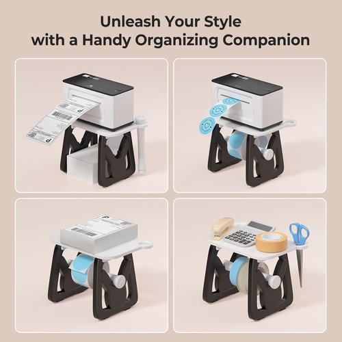 MUNBYN Label Holder for Rolls and Fanfold Labels, Thermal Sticker Holder for Desktop Thermal Printer, Accessory Supplies for Home, Office, Small Business