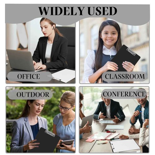CertBuy 30 Pack Black Clipboards, Black Plastic Clipboards, Plastic Office Clipboard 12 x 8.7 Inch Letter Size for Classroom, Teacher, School, Home, Office Supply