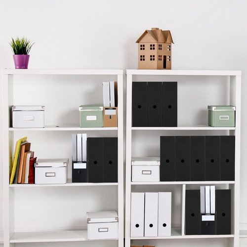 50 Pcs Cardboard Magazine Holder Magazine File Holder Magazine Storage Box Document Magazine File Organizer with 50 Pcs Labels for School Office Home Supplies (Black)