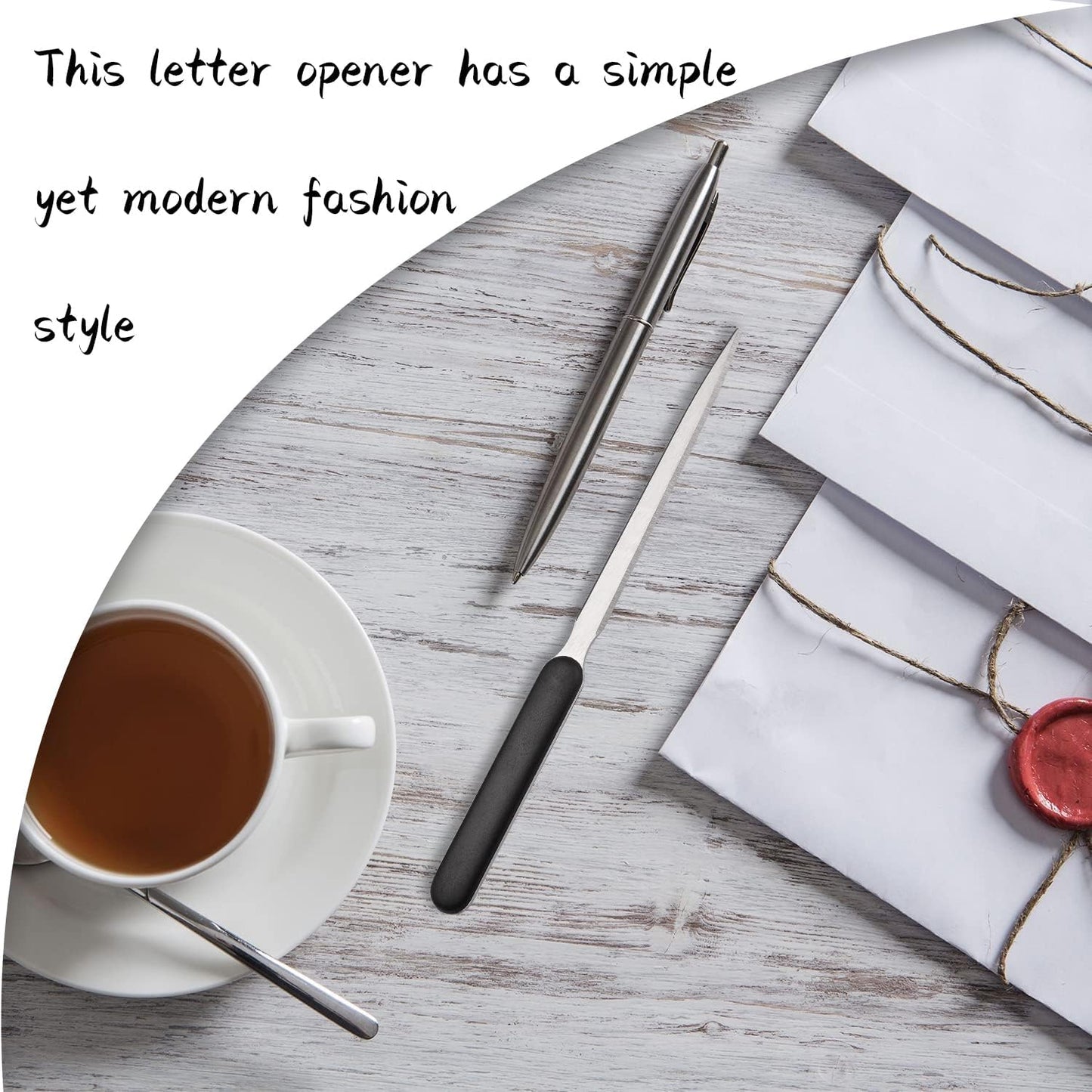 Skiennix Stainless Steel Letter Opener - Portable Plastic Handle Tool for Home & Office | 2 Pcs