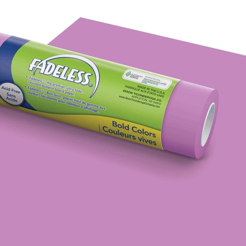 Fadeless Bulletin Board Paper, Fade-Resistant Paper for Classroom Decor, 47.25” x 50’, Brite Purple, 1 Roll