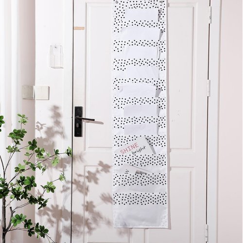 MotiMind 10 Pockets Wall Hanging File Folders File Storage Pocket Chart for Classroom Hanging Wall Organizer with 2 Over The Door Hangers, 58" x 14" for School Classroom Office Home(Boho)