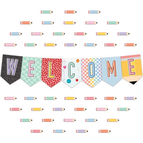 Teacher Created Resources Cool for School Pennants Welcome Bulletin Board (TCR9301)