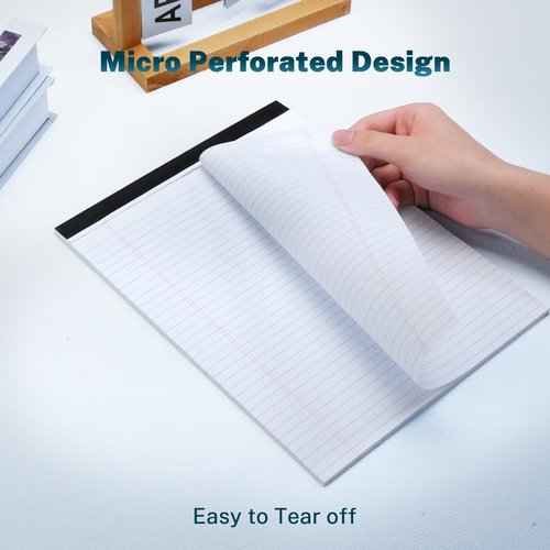 24 Pcs Legal Pads 8.5" x 11" College Ruled Note Pads 8.5 x 11.75 Inch Micro-Perforated Notepad 720 Sheets in Total Lined Writing Paper Notebook for Office, School Supplies & To-Do Lists 30 Sheets/Pad