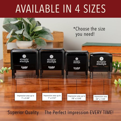 904 Custom Custom Signature Stamp - Personalized Insignia - Self-Inking - Medium, Black
