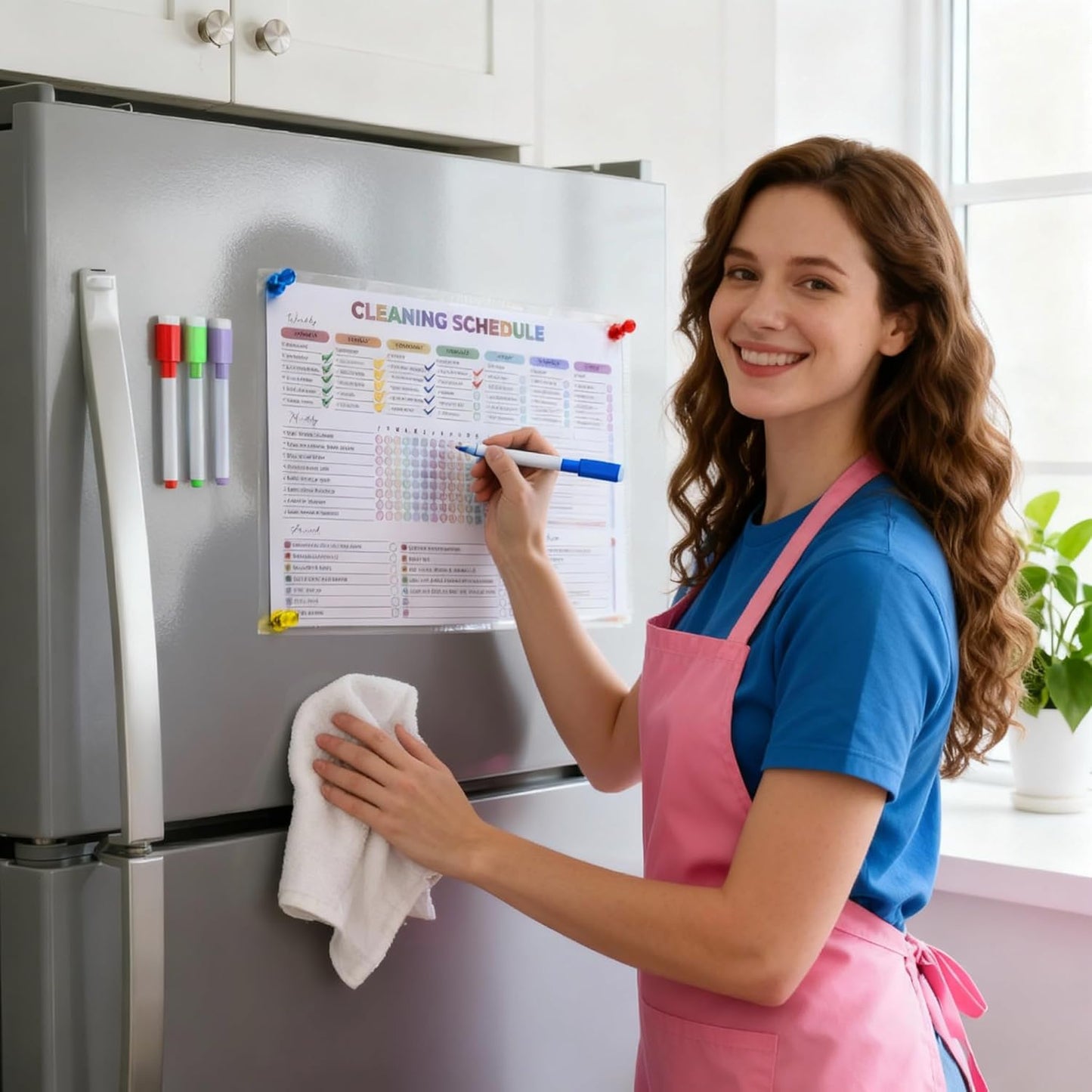 Skiennix Cleaning Planner - Daily & Weekly Household Schedule Organizer | Editable Chore Chart Notebook