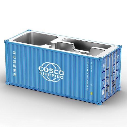 Yixoo Desk Organizer, Pen Pencil Holder, Business Name Cards Holder, Shipping Container Model Storage Box, Secret Storage Box with Multiple Compartments Office Supplies Multi-function (COSCO)