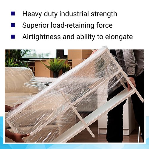 IDL Packaging 3" x 1000' Stretch Wrap Mini Roll of 80 Gauge (Pack of 10 Replenishment Rolls) - Extra Sticky Clear Plastic Wrap Film - Great Tear-Resistant Plastic Wrap for Moving and Office Needs
