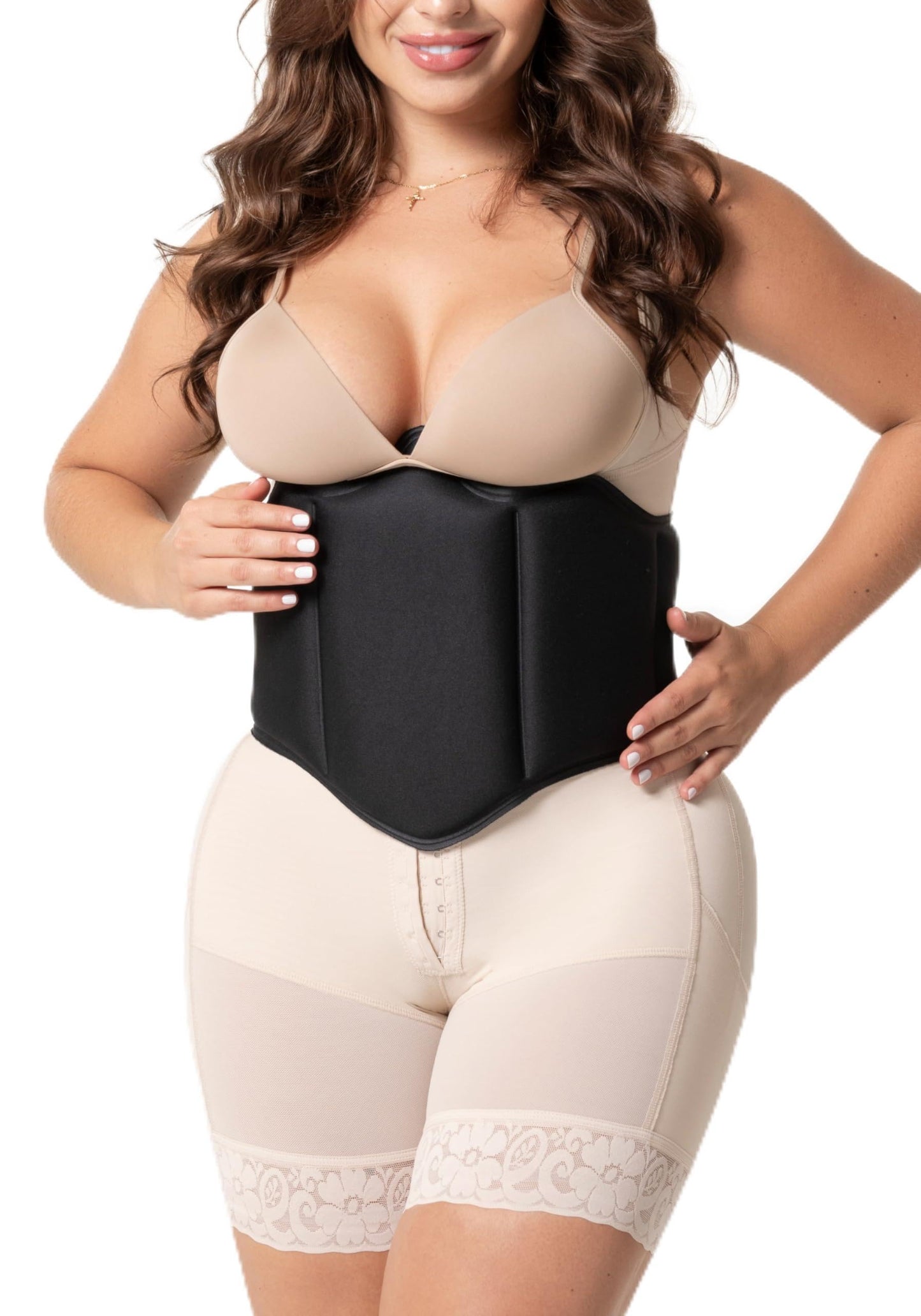 BE SHAPY 360 Lipo Foam Wrap Around Ab Board | Lipo Boards Post Surgery 360 | Tummy Tuck Recovery Must Haves Black