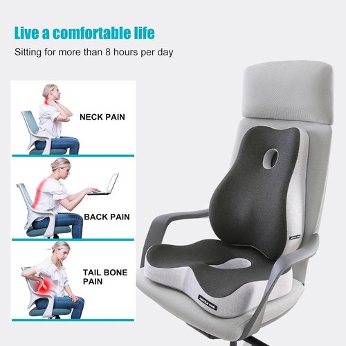 Karmadrenix Coccyx Seat Cushion, Sciatica Pain Relief Tailbone Cushion for Office Chair, Car Seat, and Home Seat, Office Chair Cushions for Back and Butt