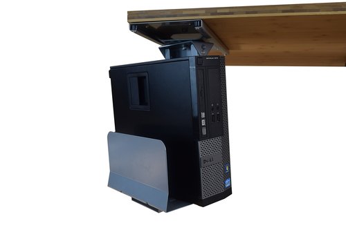 Uncaged Ergonomics CPU2 Adjustable Under Desk Mount, 360⁰ Swivel Steel CPU Holder PC Holder, Slide in & Out Standing Computer Mount PC Tower Stand Under Desk