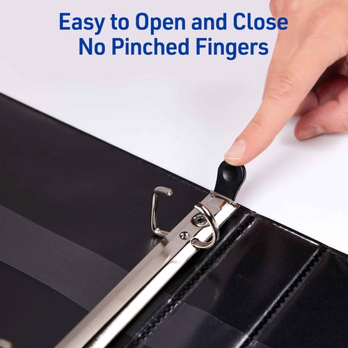 Avery Heavy-Duty View 3 Ring Binders, 1 Inch One Touch EZD Rings, 275-Sheet Capacity, 1.4 Inch Wide Spine, Customizable Clear Cover and Spine, Green Binders (12-Pack of 79107)
