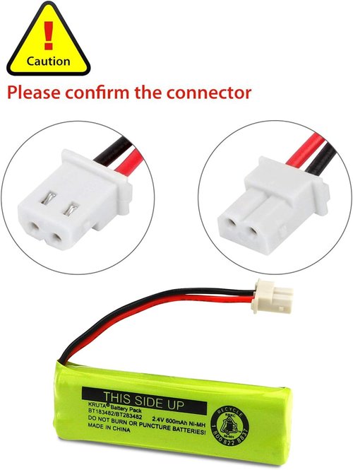 Kruta Cordless Phone Battery - Compatible with Vtech DS6401/DS6421/DS6422 - Pack of 4