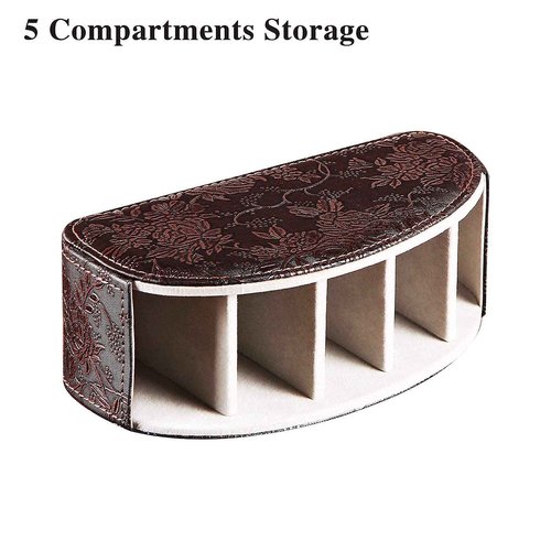 YAPISHI 1x Swivel Desk Organizer Caddy + 1x Remote Control Holder, Leatherette
